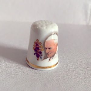 Vintage Fine Bone China made in England Pope of Vatican thimble